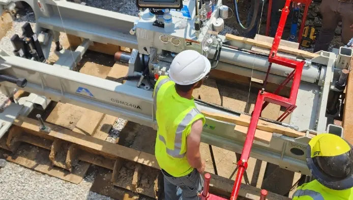 Men in construction zone